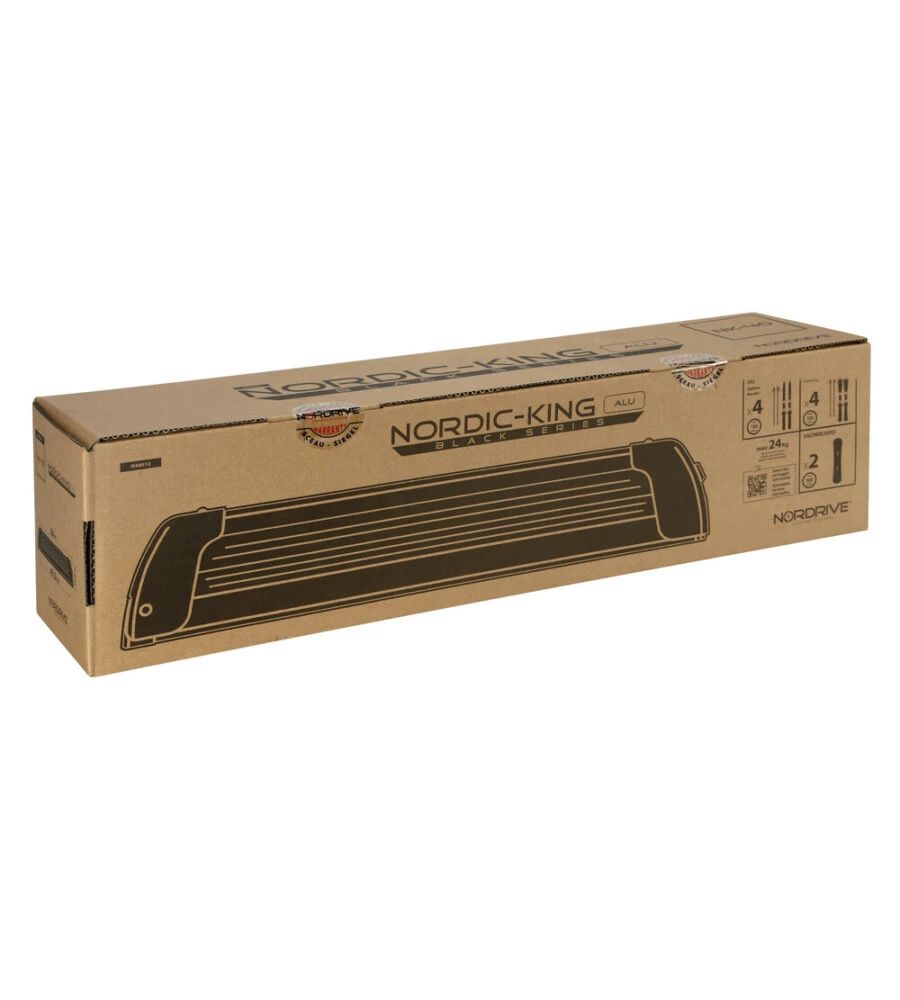 BARRE PORTASCI IN ALLUMINIO "NORDIC-KING NK-40" COLOR NERO - N40012