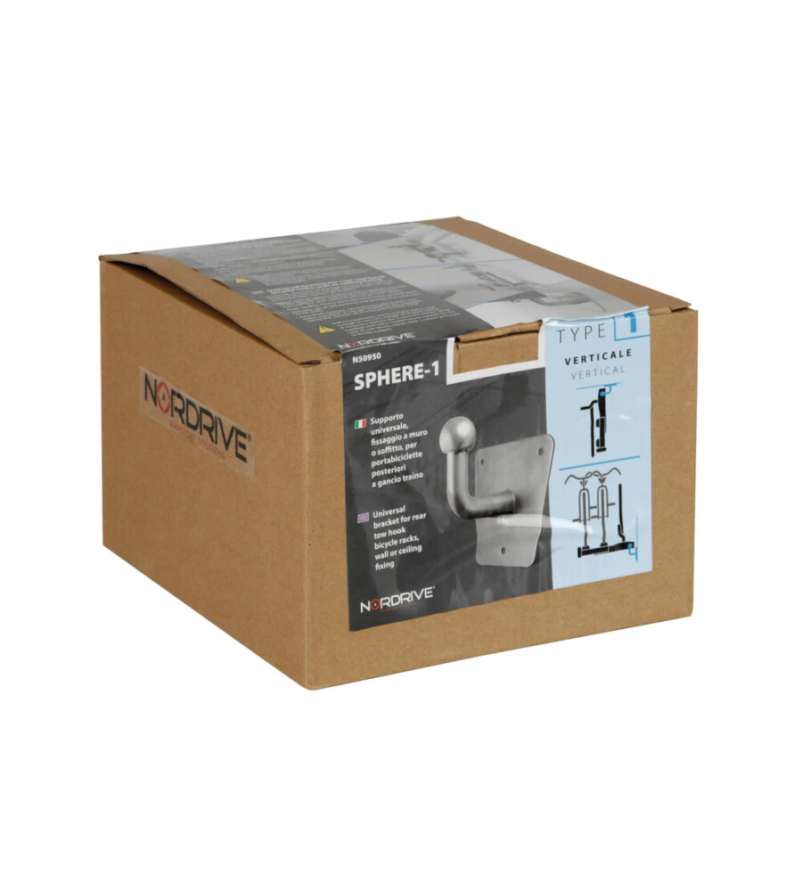 SUPPRTO UNIVERSALE PER PORTABICICLETTE POSTERIORI A GANCIO TRAINO CON FISSAGGIO A MURO O SOFFITTO - N50950