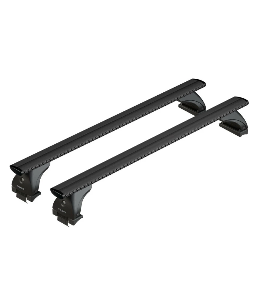 SET COMPLETO BARRE PORTATUTTO "EVOS 004 SILENZIO BLACK S" IN ALLUMINIO - NK004EBS