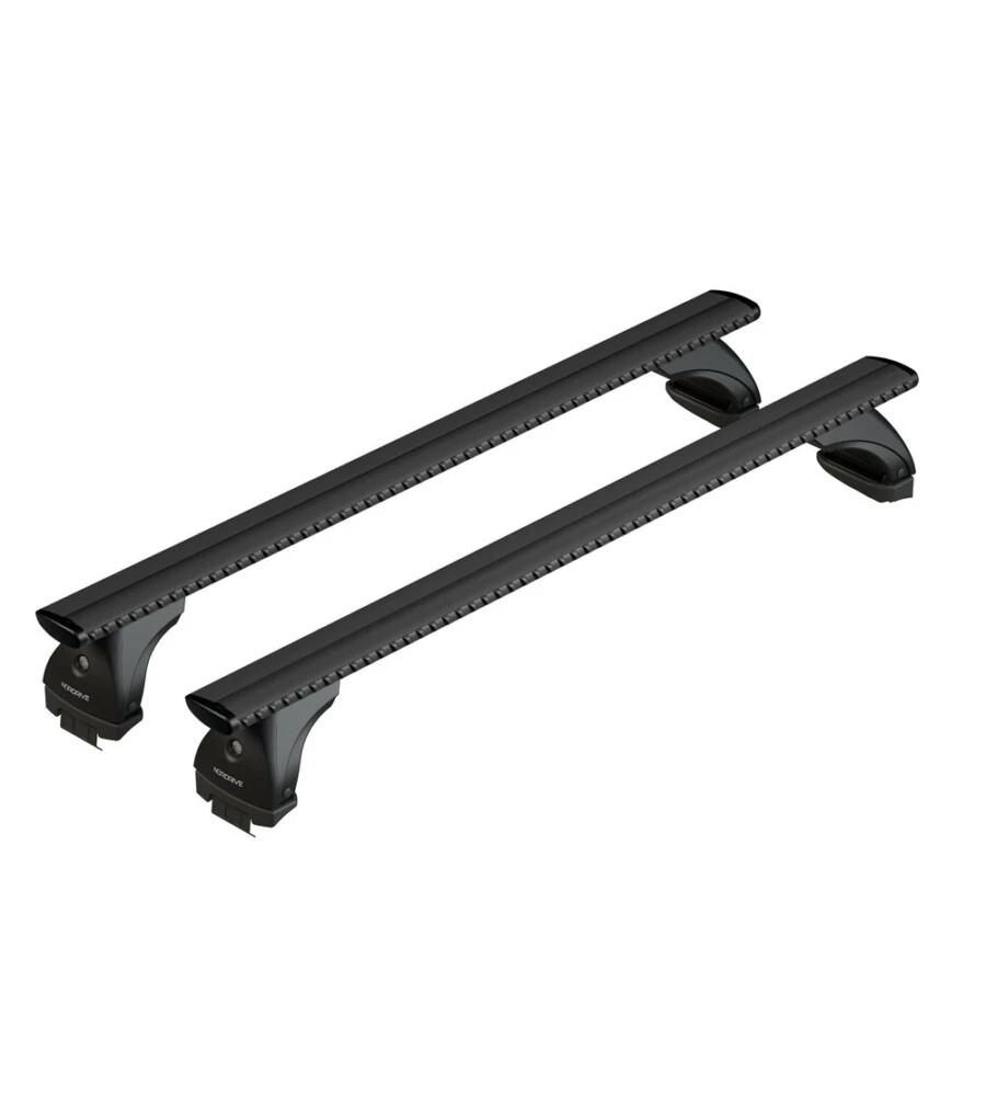 SET COMPLETO BARRE PORTATUTTO "EVOS 160 SILENZIO BLACK L" IN ALLUMINIO - NK160EBL