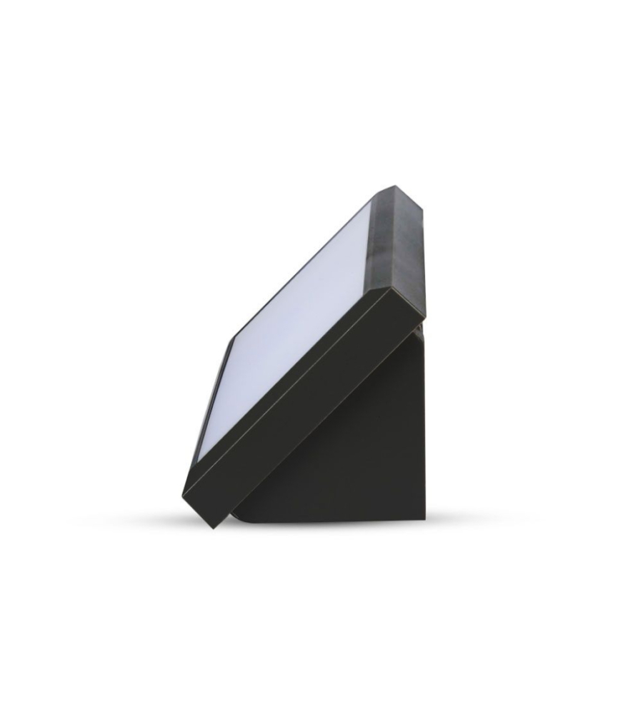 LAMPADA LED DA ESTERNO A MURO ANGOLARE NERO, 12 W 3000 K