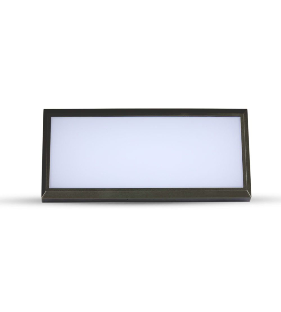 LAMPADA LED DA ESTERNO A MURO ANGOLARE NERO, 12 W 3000 K