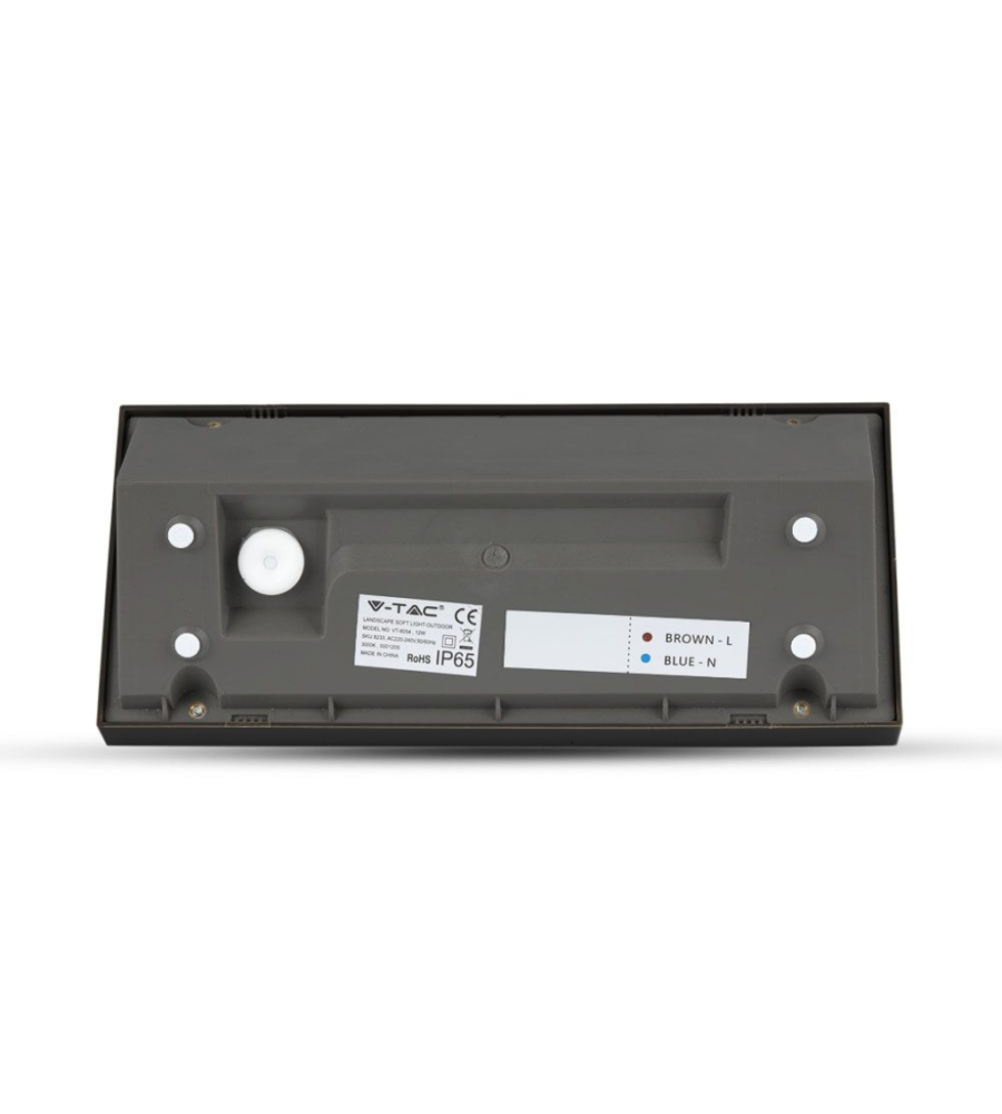 LAMPADA LED DA ESTERNO A MURO ANGOLARE NERO, 12 W 3000 K