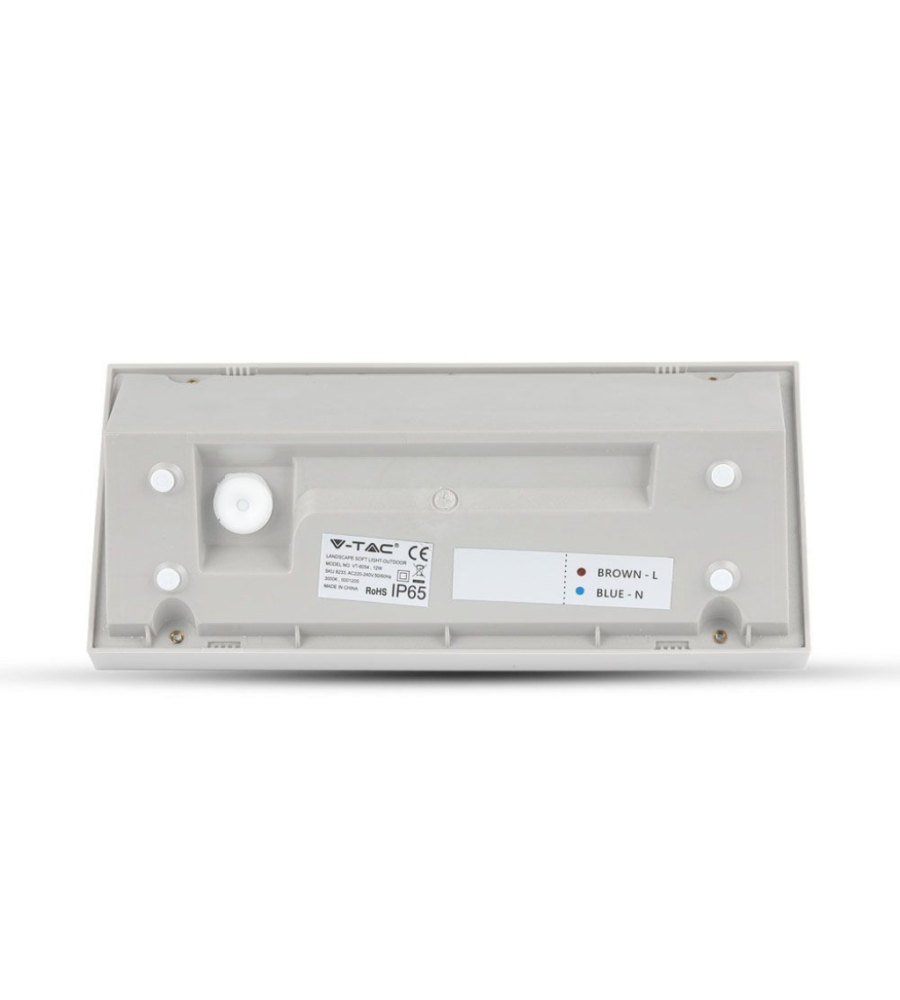 LAMPADA LED DA ESTERNO A MURO ANGOLARE BIANCO, 12 W 4000 K