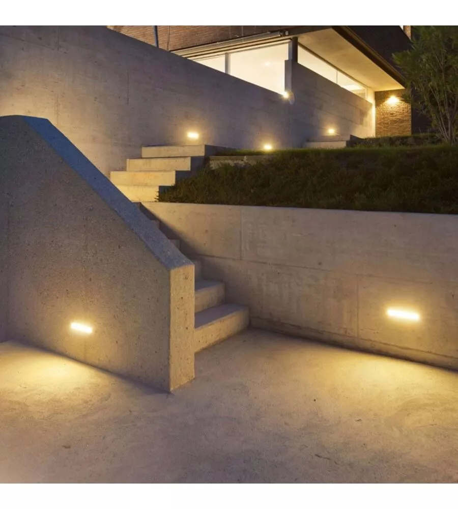 LAMPADA LED DA ESTERNO A MURO ANGOLARE NERO, 20 W 6400 K