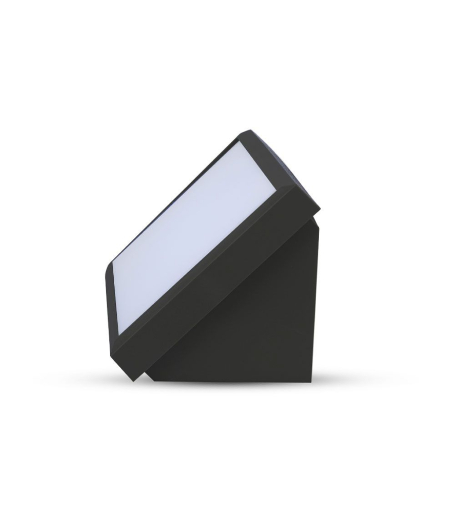 LAMPADA LED DA ESTERNO A MURO ANGOLARE NERO, 20 W 6400 K