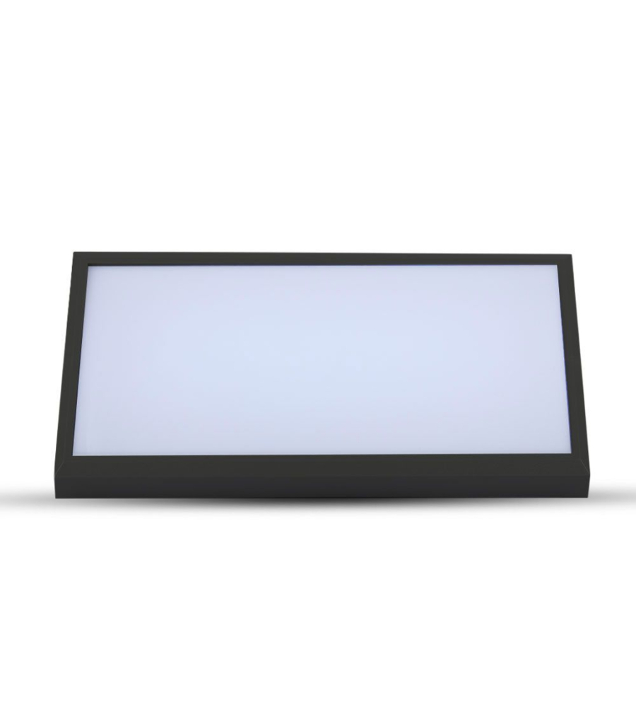 LAMPADA LED DA ESTERNO A MURO ANGOLARE NERO, 20 W 6400 K