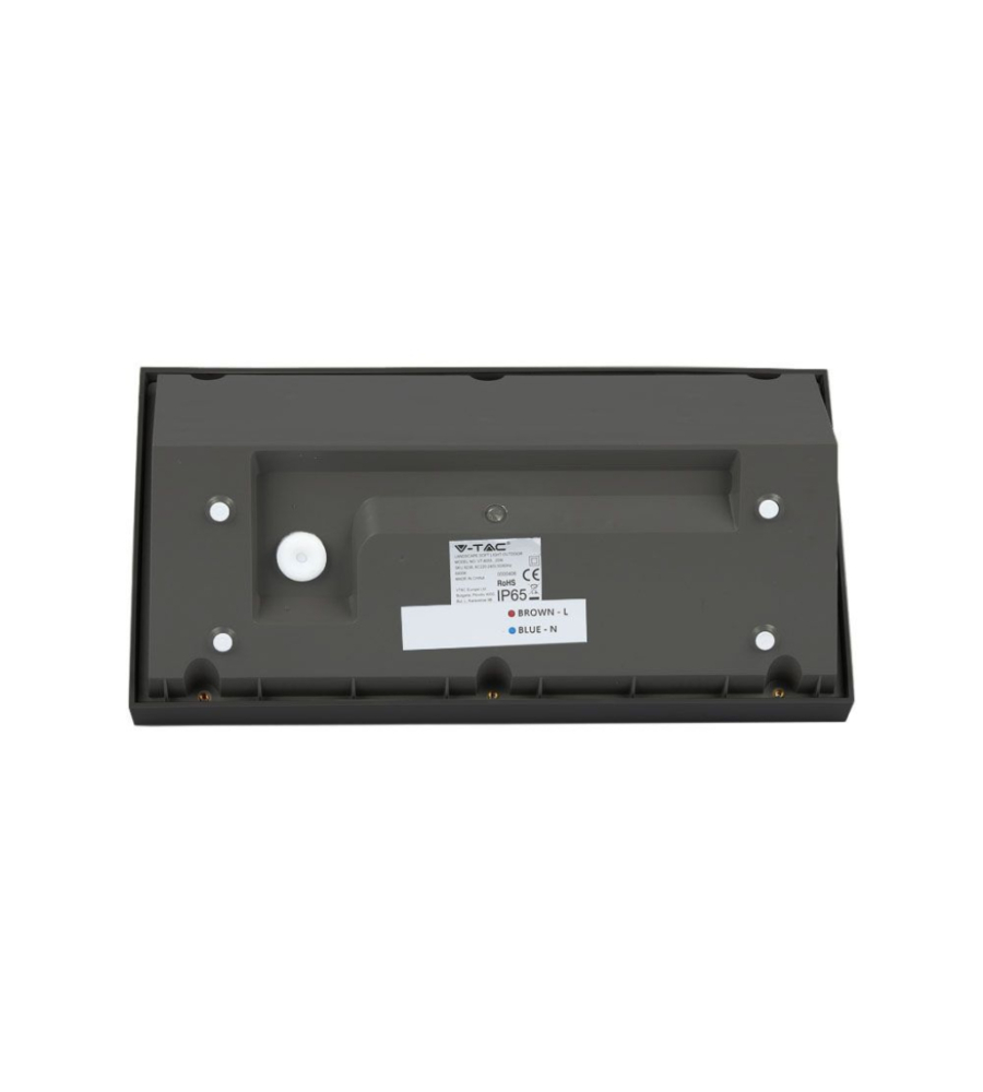 LAMPADA LED DA ESTERNO A MURO ANGOLARE NERO, 20 W 6400 K