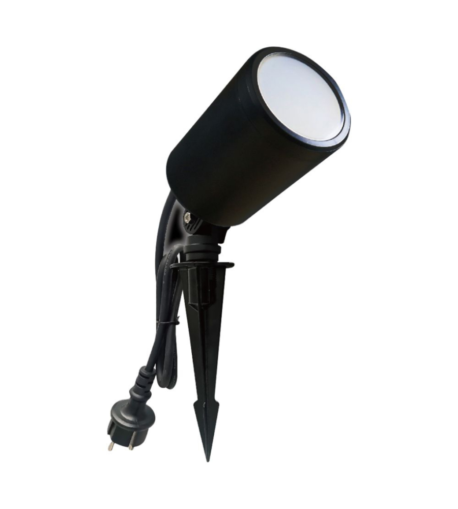 FARETTO LED DA GIARDINO CON PICCHETTO NERO, 7 W 520 LM