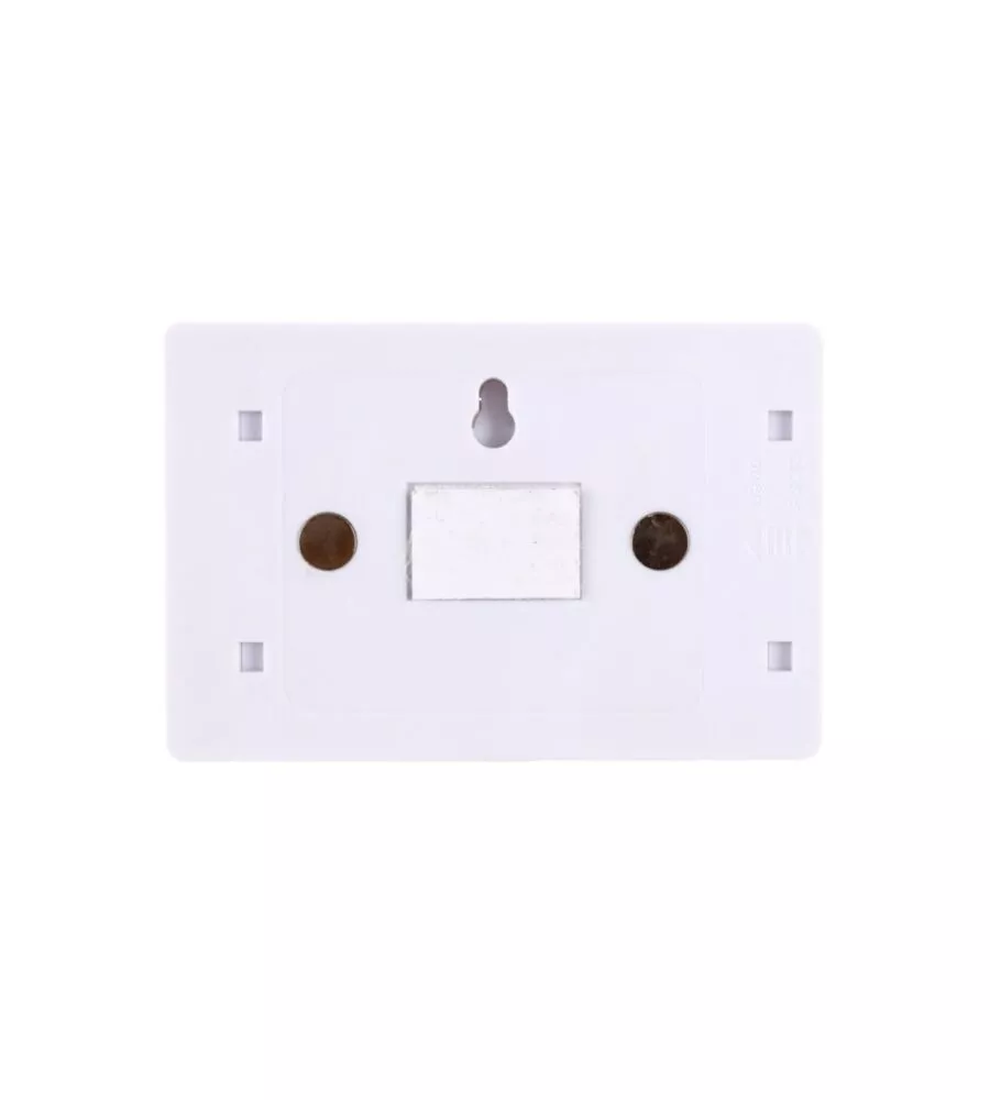 INTERRUTTORE LUMINOSO A PILE VELAMP COLORE BIANCO, 200X20X152 MM