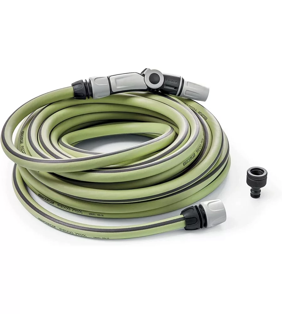 KIT TUBO DI IRRIGAZIONE ECO IN MATERIALE RICICLATO ULTRAMEMORY LIME 25 METRI 5/8" - G.F.