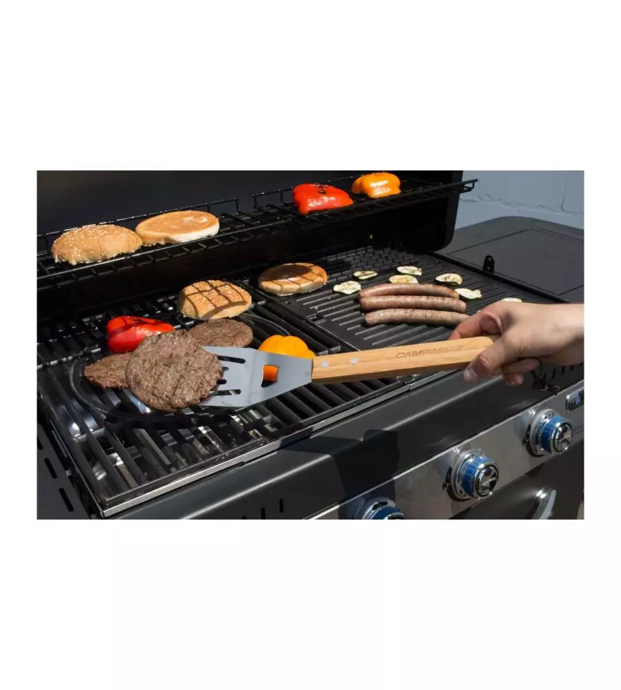 SET UTENSILI PER BARBECUE CON MANICO IN LEGNO E BORSA IN TESSUTO - CAMPINGAZ