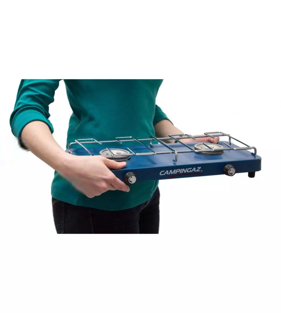 FORNELLO A GAS "BASE CAMP" CON 2 FUOCHI, 43X24X8 CM - CAMPINGAZ