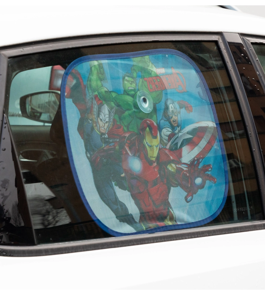 COPPIA TENDINE AUTO LATERALI "AVENGERS" 44X35 CM