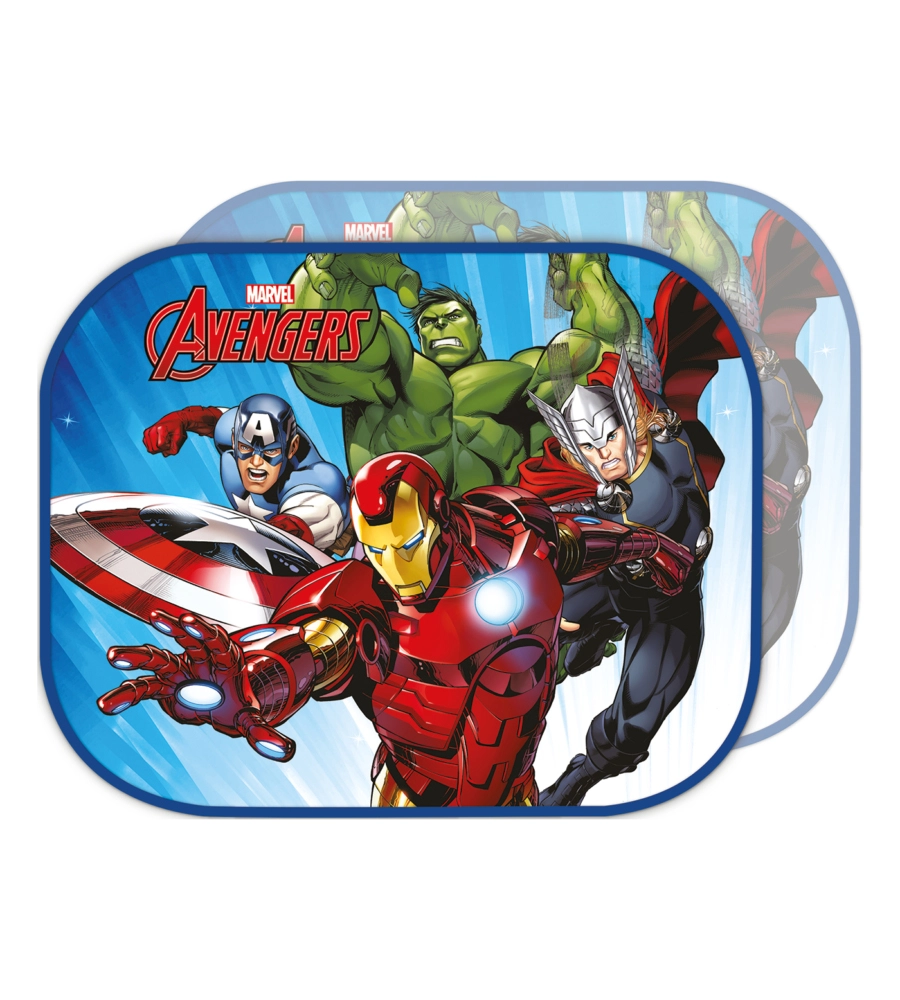 COPPIA TENDINE AUTO LATERALI "AVENGERS" 44X35 CM