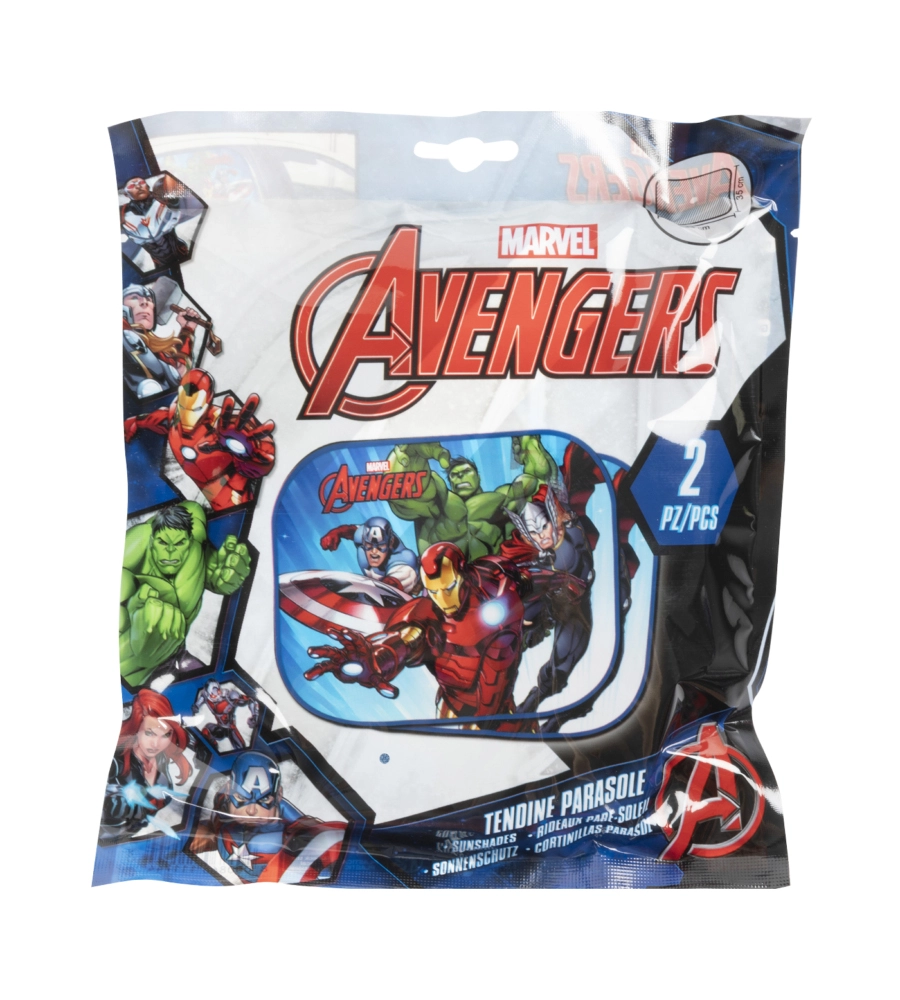 COPPIA TENDINE AUTO LATERALI "AVENGERS" 44X35 CM