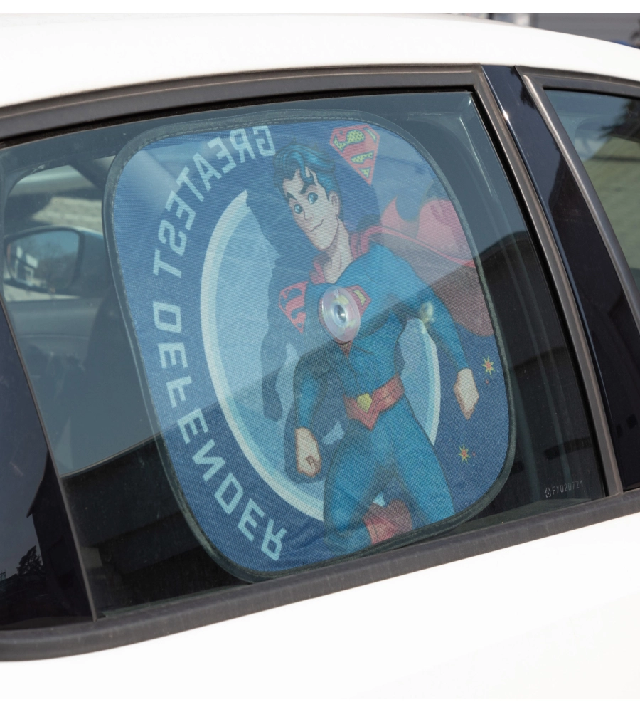 COPPIA TENDINE AUTO LATERALI "SUPERMAN" 44X35 CM