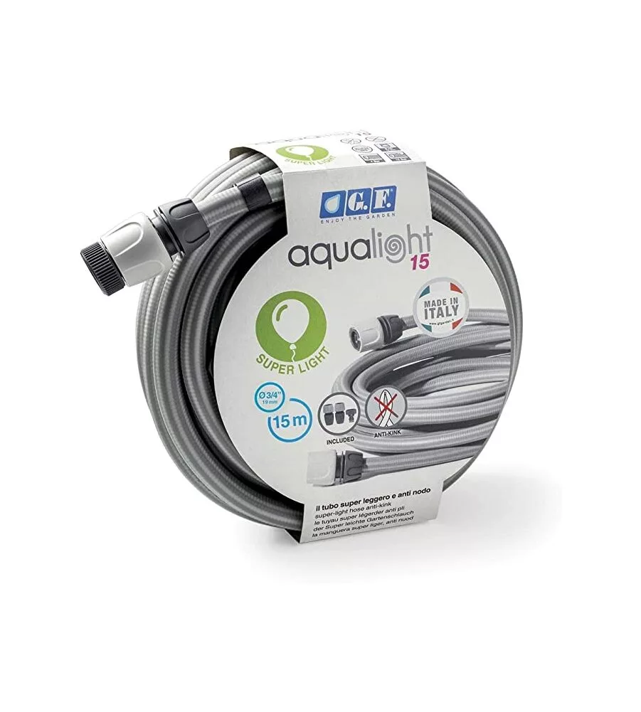 KIT TUBO LEGGERO PER IRRIGAZIONE 15 METRI 3/4" "AQUALIGHT" - G.F.