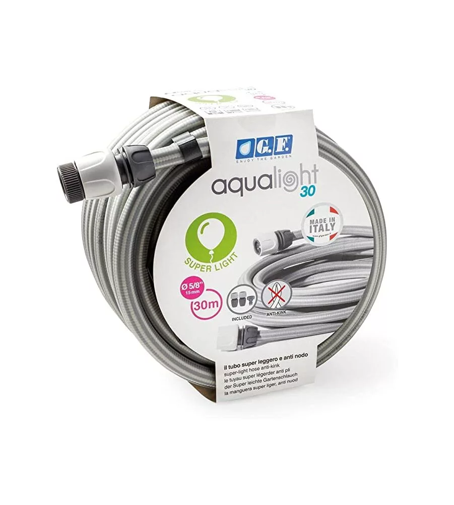 KIT TUBO LEGGERO PER IRRIGAZIONE 30 METRI 5/8" "AQUALIGHT" - G.F.
