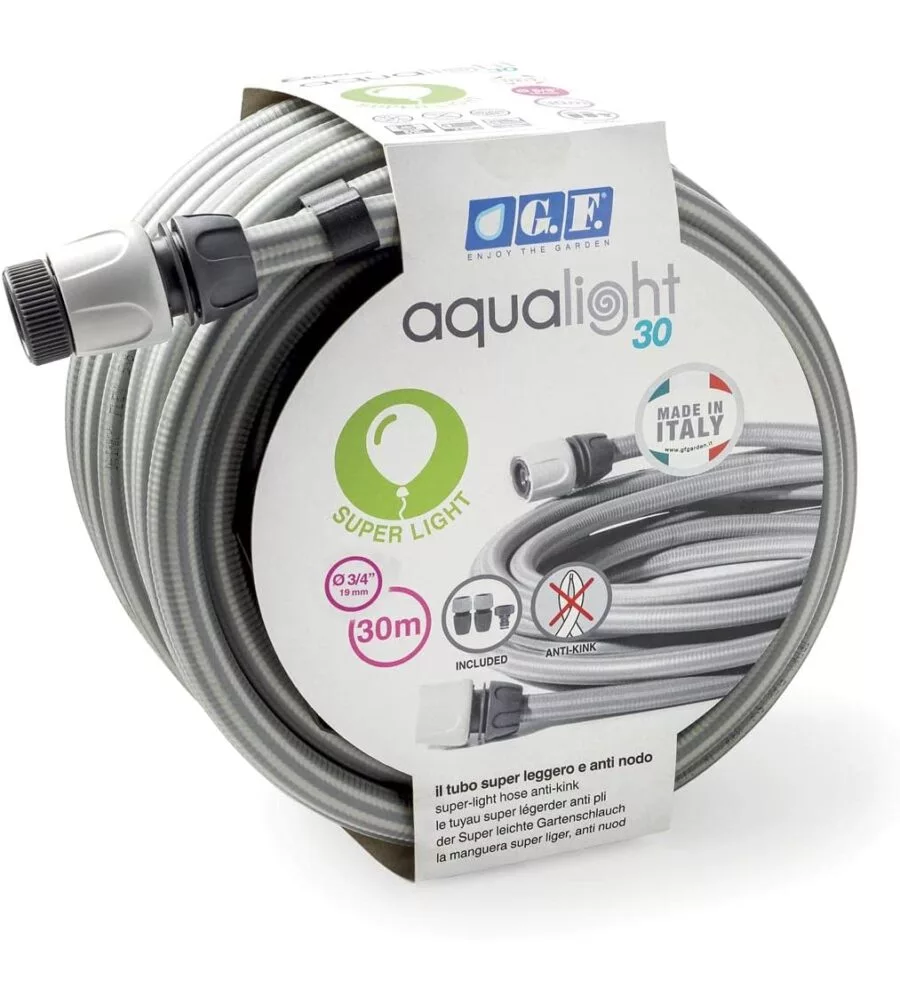 KIT TUBO LEGGERO PER IRRIGAZIONE 30 METRI 3/4" "AQUALIGHT" - G.F.