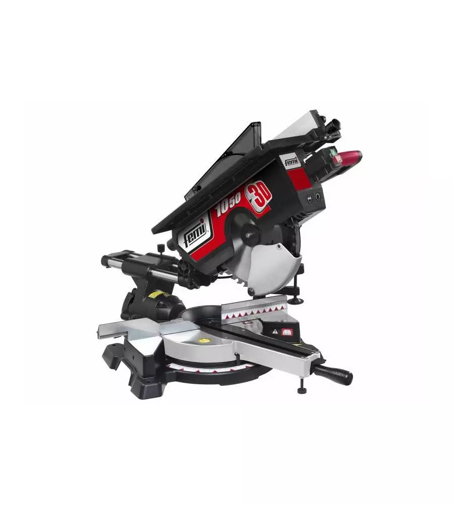 TRONCATRICE RADIALE PER LEGNO E ALLUMINIO "1050 3D" CON PIANO SUPERIORE E DIAMETRO LAMA 305 MM , 1800 W - FEMI