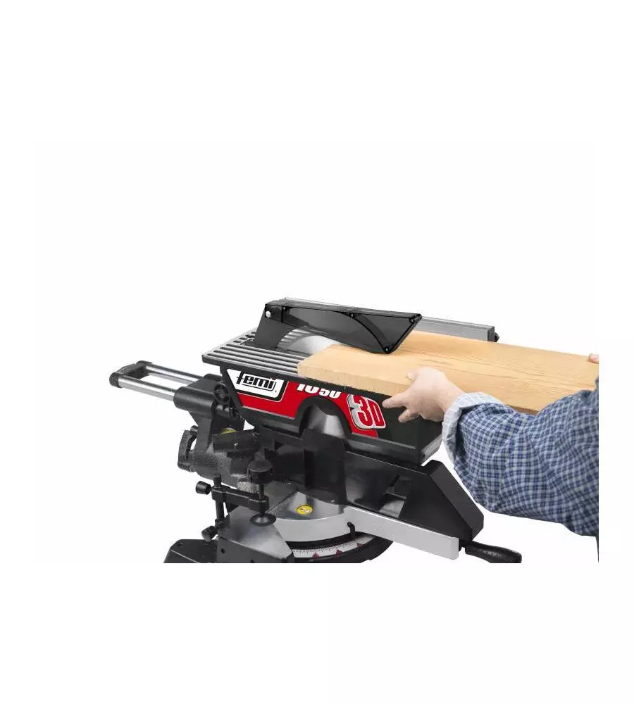 TRONCATRICE RADIALE PER LEGNO E ALLUMINIO "1050 3D" CON PIANO SUPERIORE E DIAMETRO LAMA 305 MM , 1800 W - FEMI