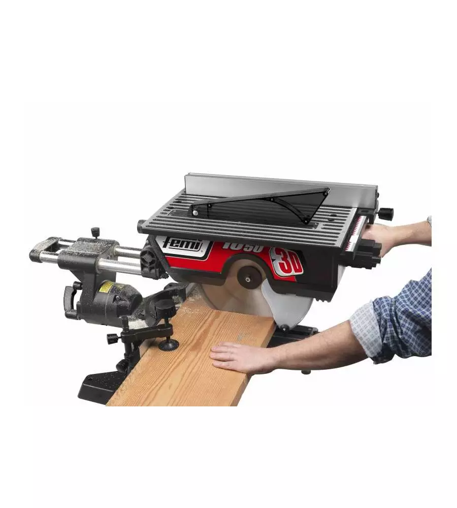 TRONCATRICE RADIALE PER LEGNO E ALLUMINIO "1050 3D" CON PIANO SUPERIORE E DIAMETRO LAMA 305 MM , 1800 W - FEMI