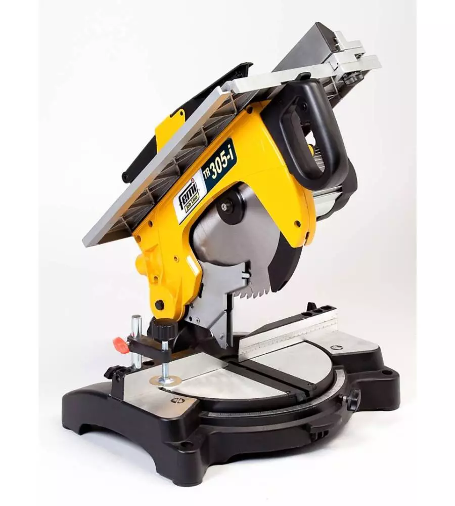 TRONCATRICE PER LEGNO "TR305i" CON PIANO SUPERIORE E DIAMETRO LAMA 305 MM, 1400 W - FEMI