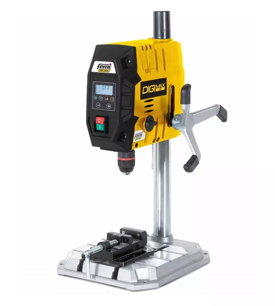 TRAPANO A COLONNA DA BANCO "DIGI MAX 13" CON MANDRINO AUTOSERRANTE 13 MM E DISPLAY - FEMI