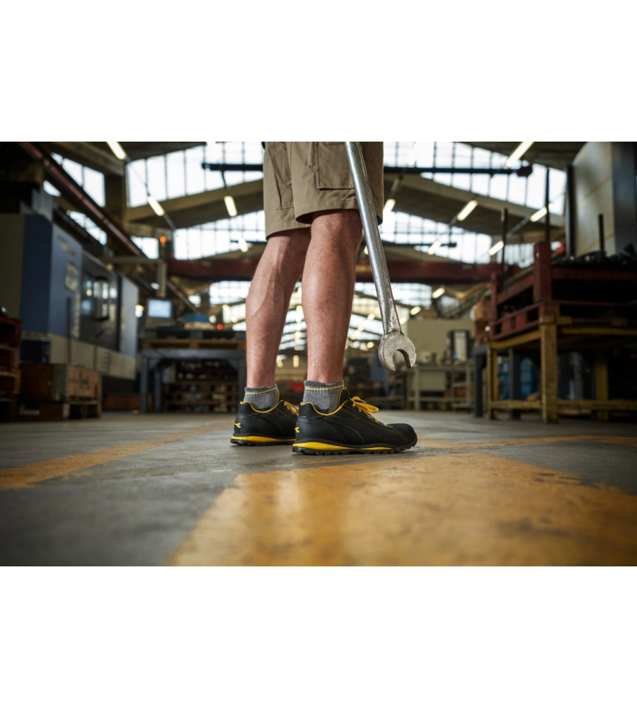 9 PAIA CALZA CORTISSIMA DA LAVORO ANTI-INFORTUNISTICA "WRK04" COLORE NERO, TG 39/42 - WRK