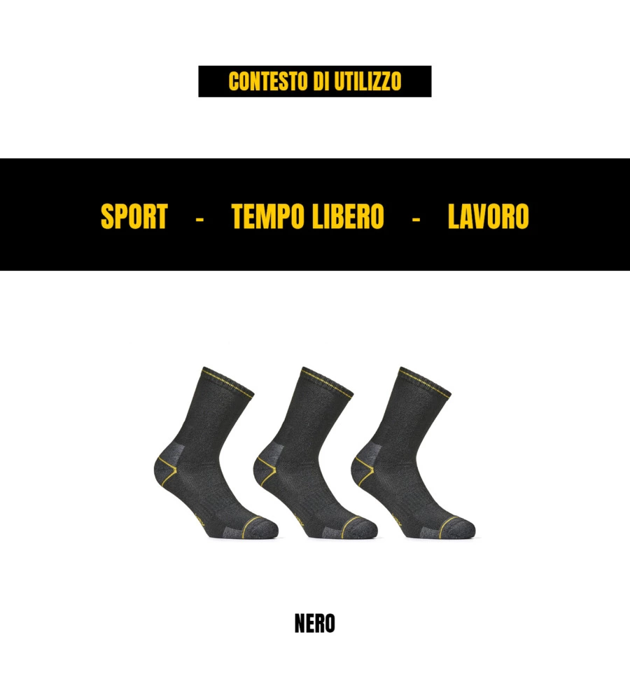 15 PAIA CALZA CORTA DA LAVORO ANTI-INFORTUNISTICA "WRK05" COLORE NERO, TG 39/42 - WRK