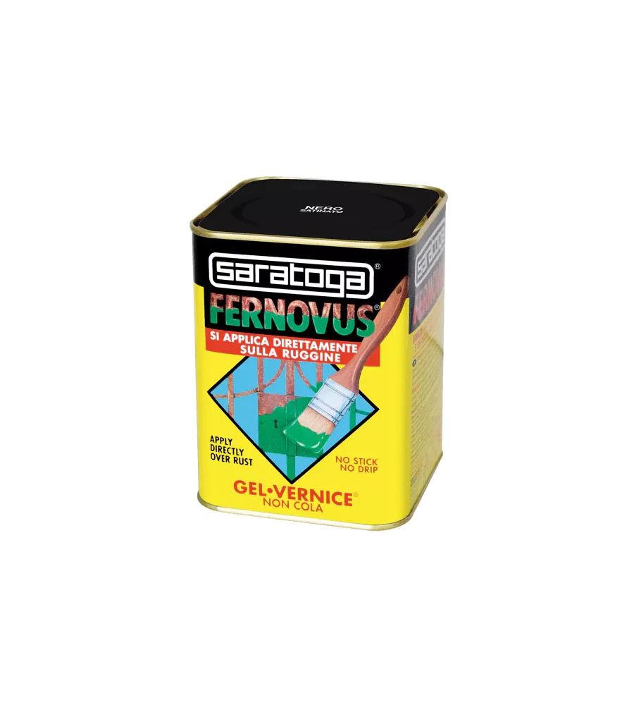 SMALTO ANTIRUGGINE SARATOGA "FERNOVUS" SATINATO NERO 750 ML