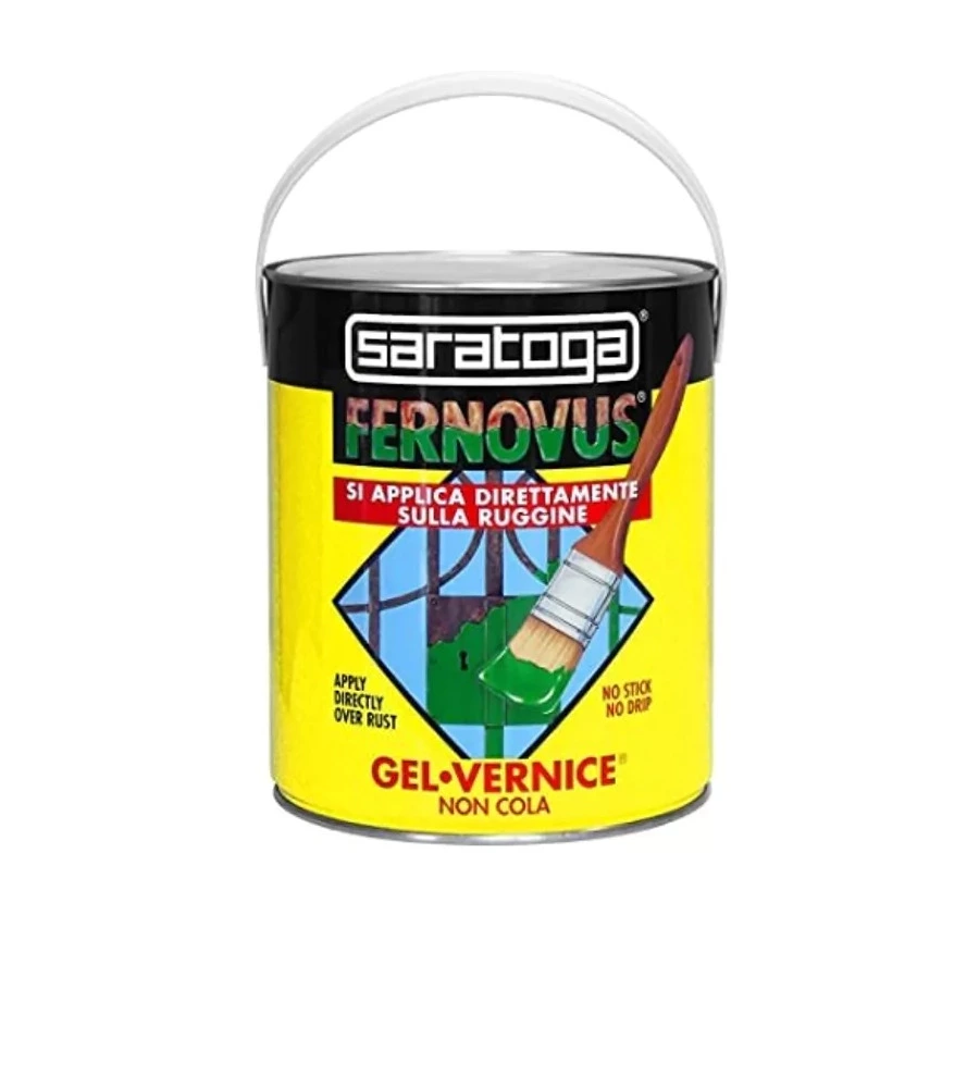 SMALTO GEL ANTIRUGGINE SARATOGA "FERNOVUS" MICACEO GRIGIO GRAFITE ANTICO 2,5 LT