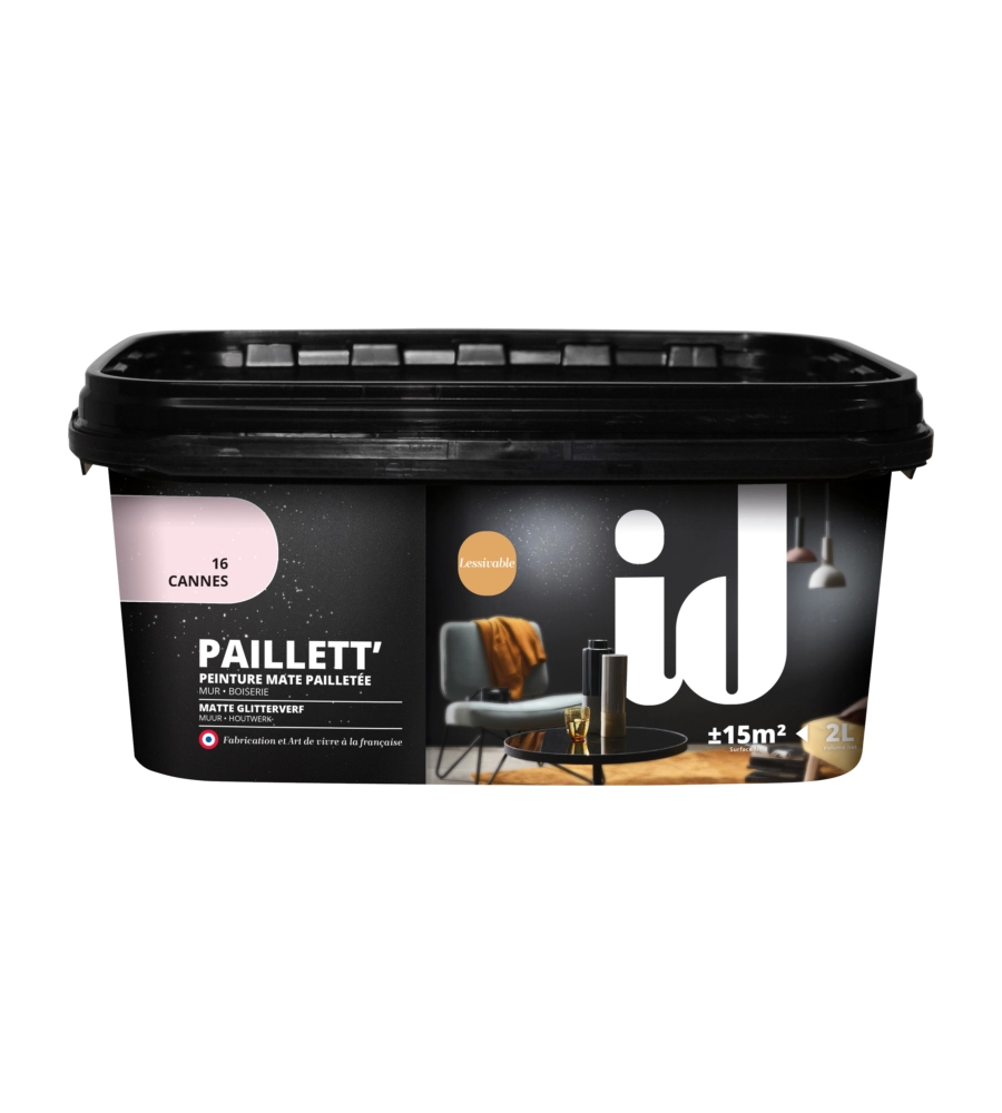 VERNICE PITTURA EFFETTO PAILLETT ROSA - 2 LT