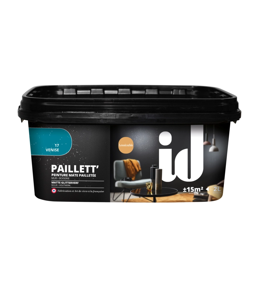 VERNICE PITTURA EFFETTO PAILLETT TURCHESE- 2 LT