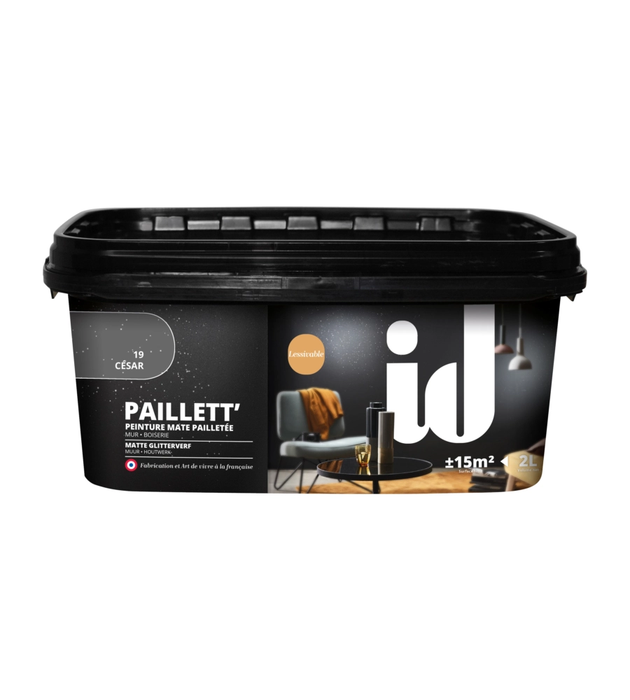 VERNICE PITTURA EFFETTO PAILLETT GRIGIO- 2 LT