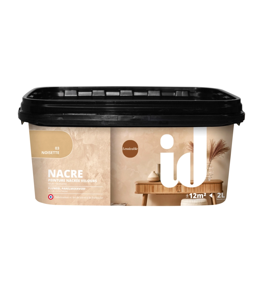 VERNICE PITTURA DECORATIVA LAVABILE, COLORE NOCCIOLA - 2 LT