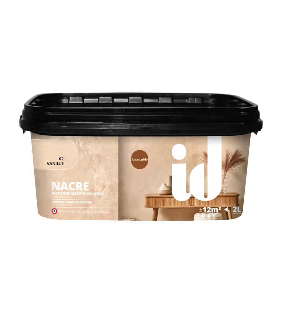 VERNICE PITTURA DECORATIVA LAVABILE, COLORE VANIGLIA - 2 LT