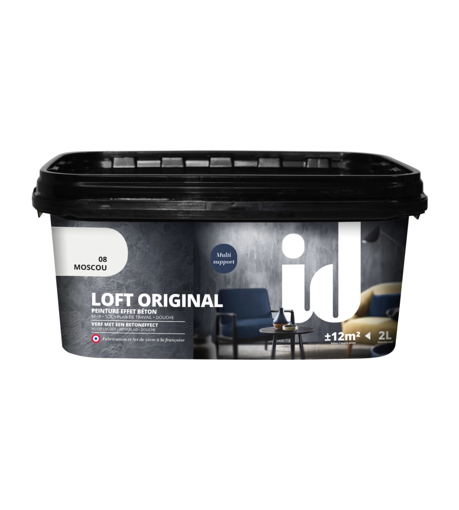 VERNICE PITTURA DECORATIVA LOFT ORIGINAL EFFETTO CEMENTO, COLORE BEIGE - 2 LT