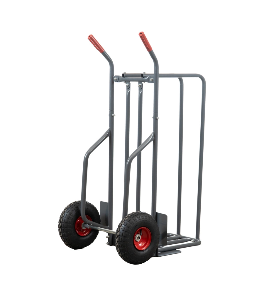 CARRELLO PORTA LEGNA CON RUOTE GONFIABILI E CAPACITÀ 250 KG