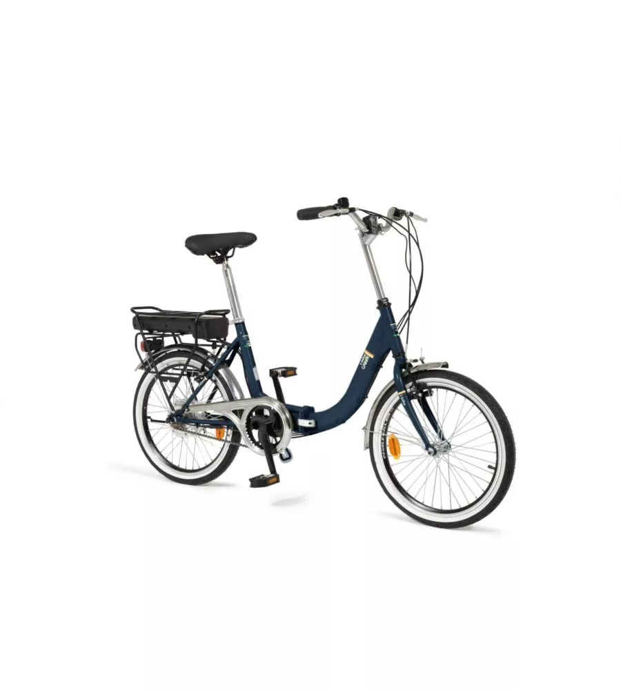BICI ELETTRICA E-BIKE CITY FOLD GREEN NERA CON PEDALATA ASSISTITA,  AUTONOMIA 20 KM  E PIEGHEVOLE