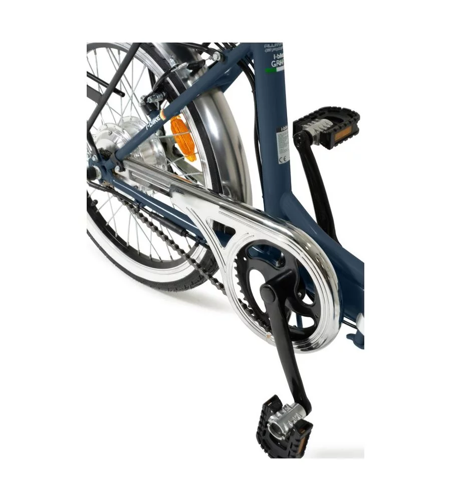 BICI ELETTRICA E-BIKE CITY FOLD GREEN NERA CON PEDALATA ASSISTITA,  AUTONOMIA 20 KM  E PIEGHEVOLE