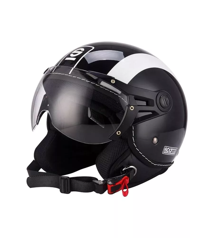 CASCO MOTO SPARCO "SP501" NERO/BIANCO, TG XL