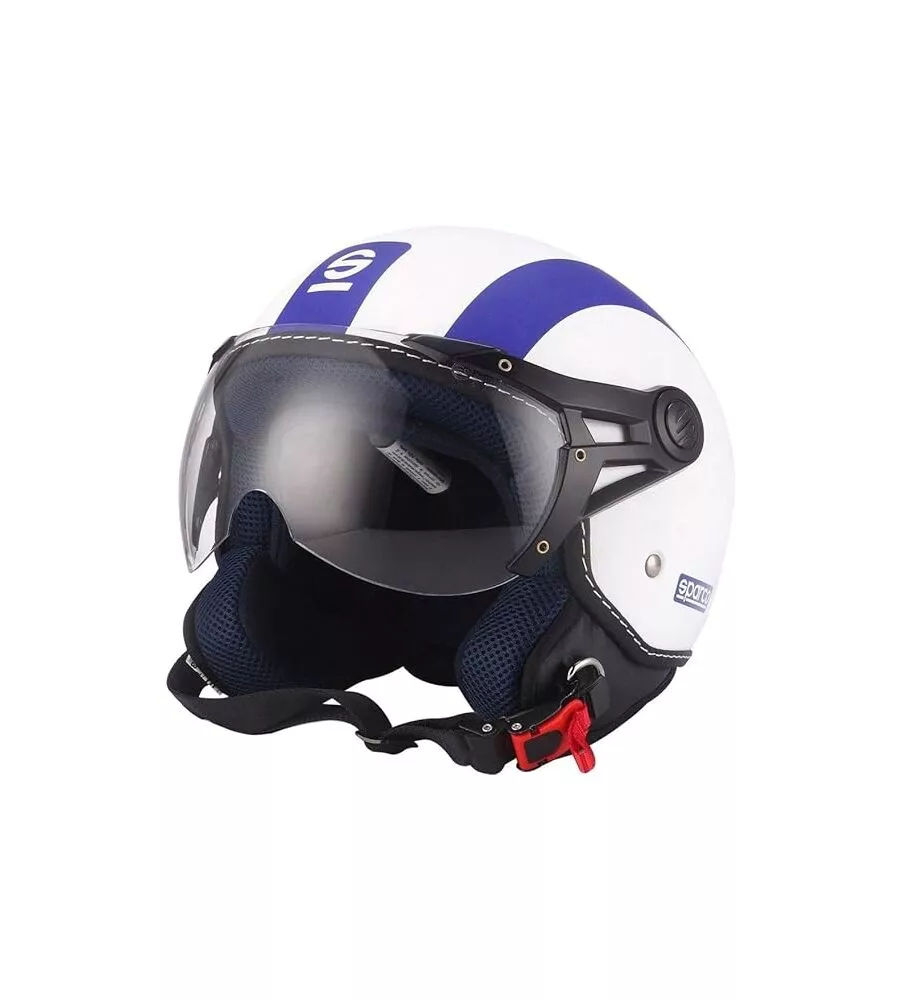 CASCO MOTO SPARCO "SP501" BIANCO/BLU, TG XL