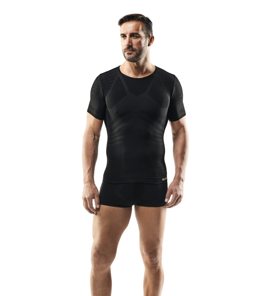 1 PEZZO T-SHIRT UOMO TECNICA "WRK301" COLORE NERO, TG XXL - WRK