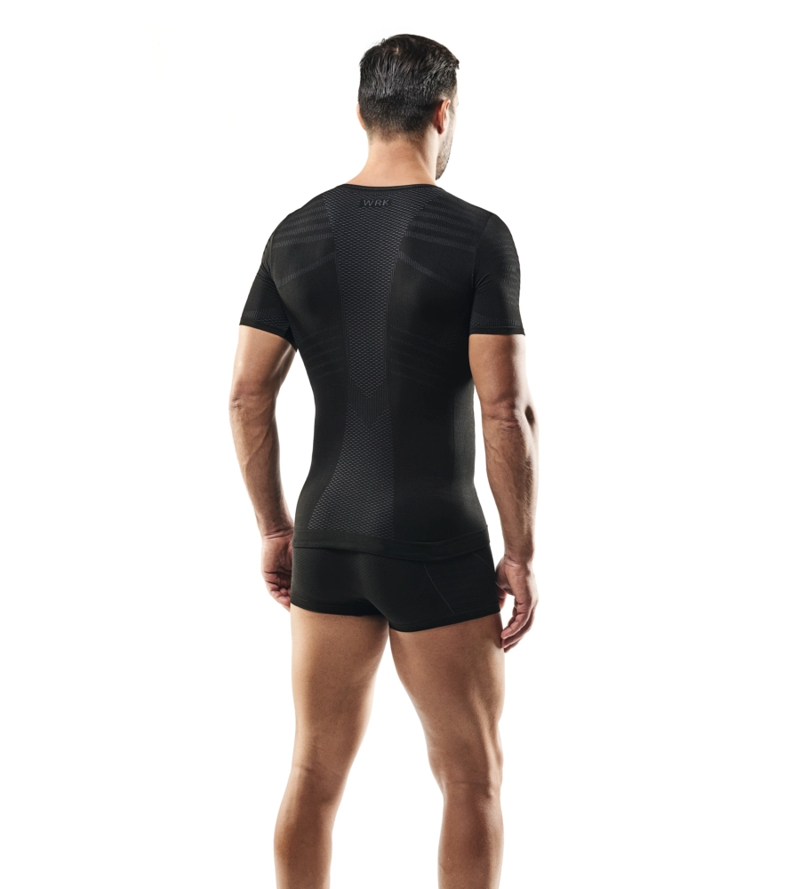 1 PEZZO T-SHIRT UOMO TECNICA "WRK301" COLORE NERO, TG XXL - WRK