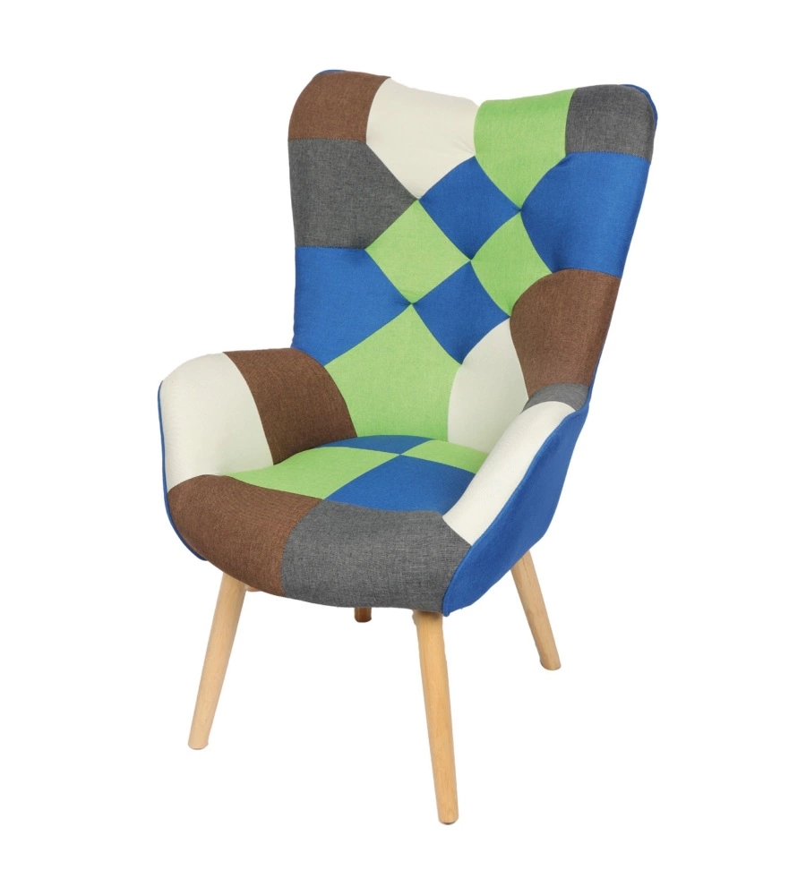 POLTRONA BELLAHOME "PATCH" CON BRACCIOLI, 68X76X98 CM