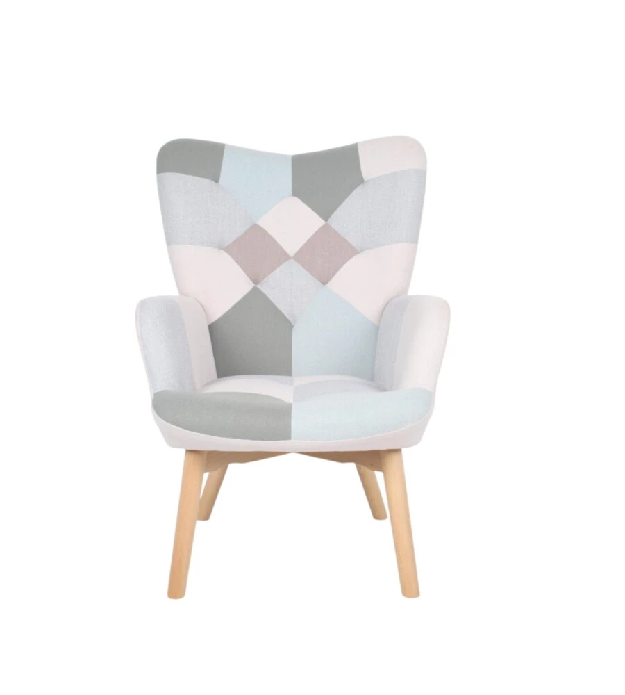 POLTRONA BELLAHOME "PATCH" CON BRACCIOLI MULTICOLORE 68X76X98 CM