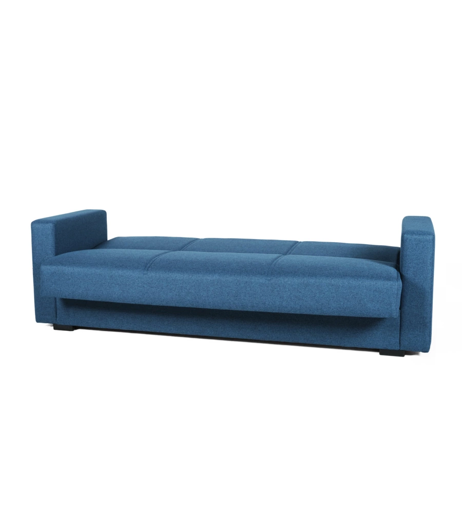 DIVANO LETTO "AFRODITE" 3 POSTI IN TESSUTO BLU 212X80X87 CM