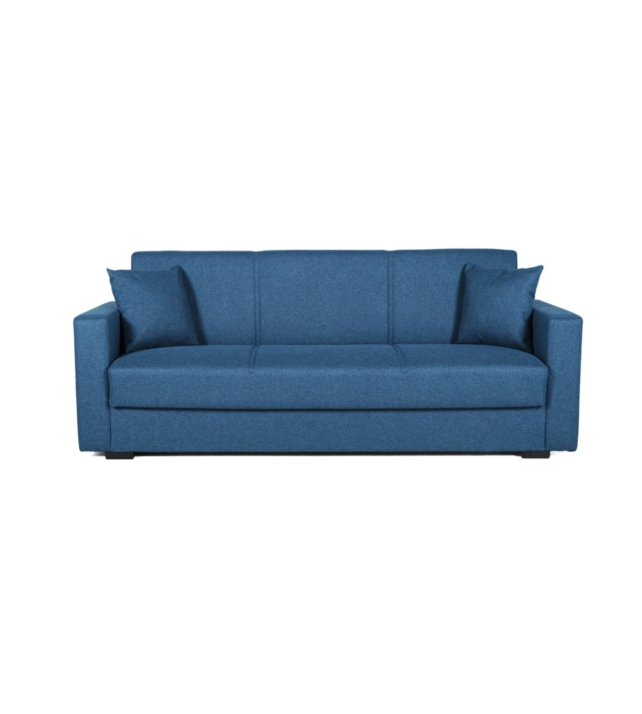 DIVANO LETTO "AFRODITE" 3 POSTI IN TESSUTO BLU 212X80X87 CM